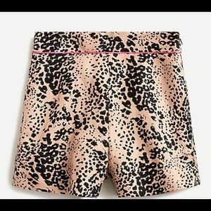 J.Crew High Waisted Trouser Short in leopard print, NWT. Size 6.
